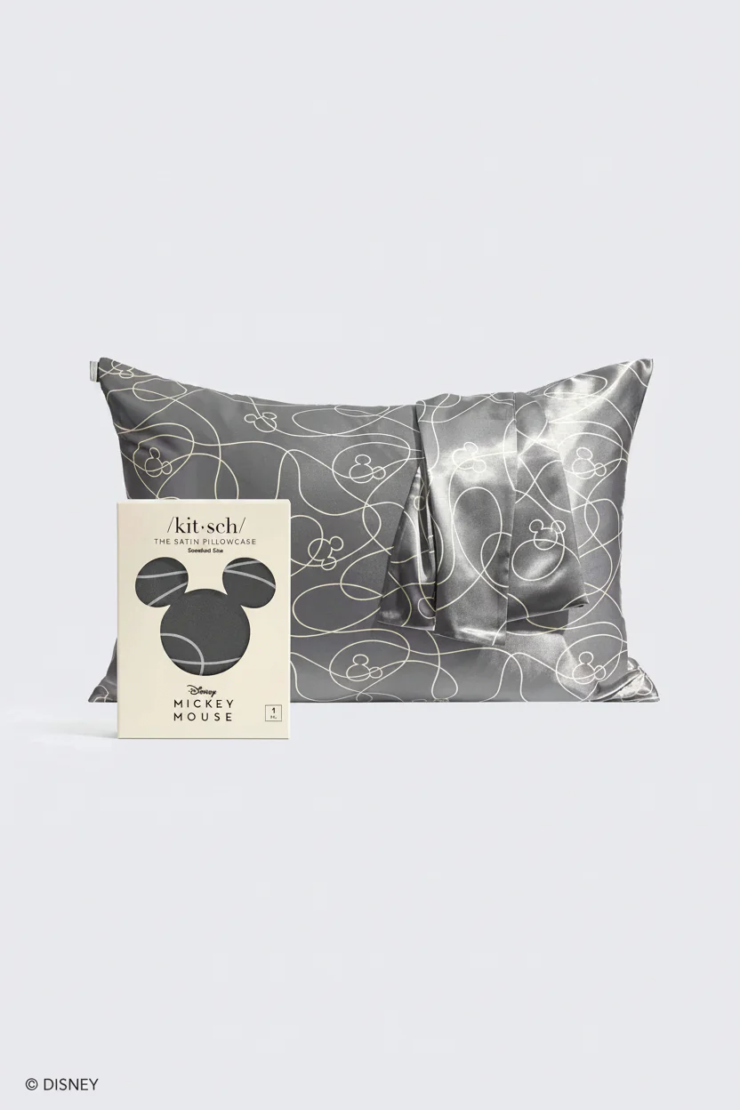 Kitsch & Mickey and Minnie Satin Pillowcase Standard Mickey Maze - Image 2