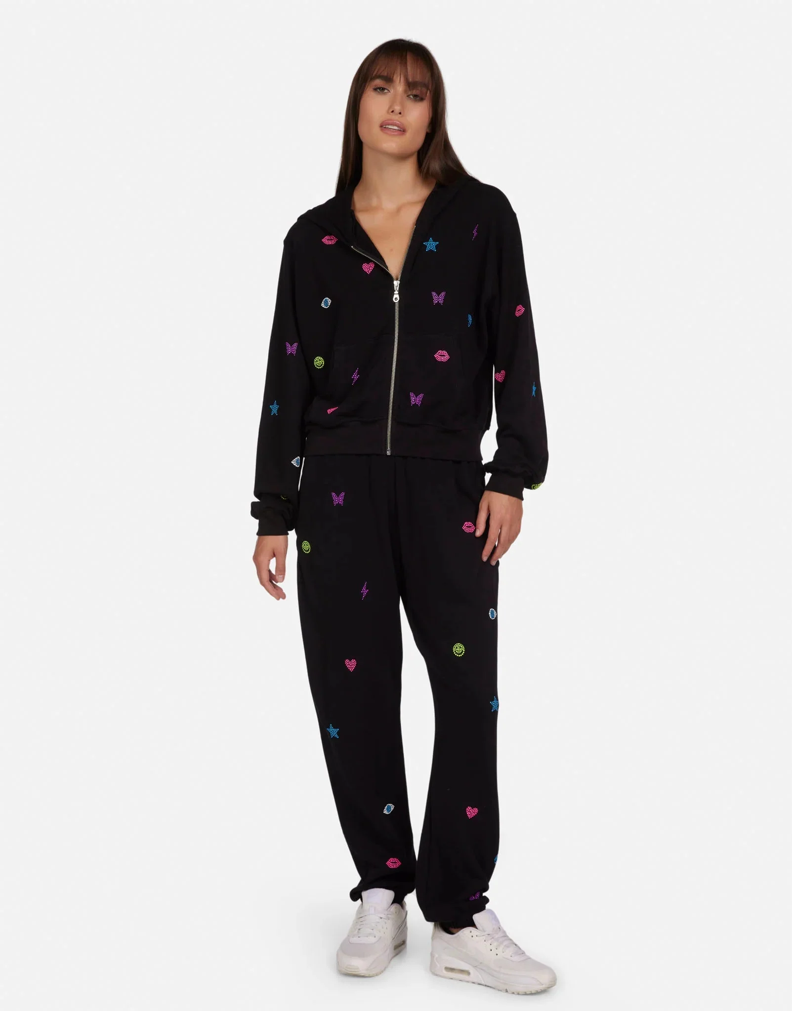 Lauren Moshi Chantria Neon Stud Elements Sweatpants - Image 3