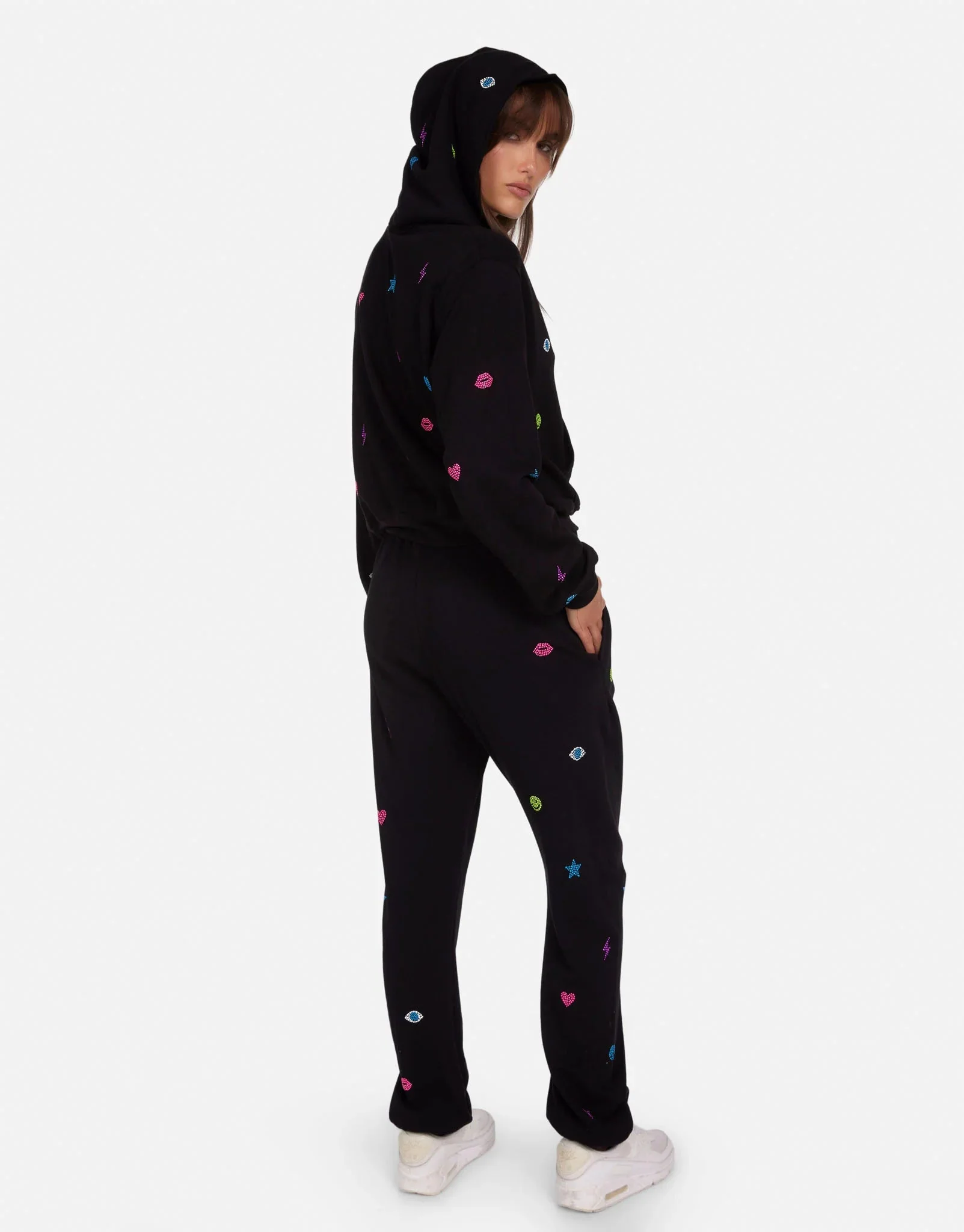 Lauren Moshi Chantria Neon Stud Elements Sweatpants - Image 5