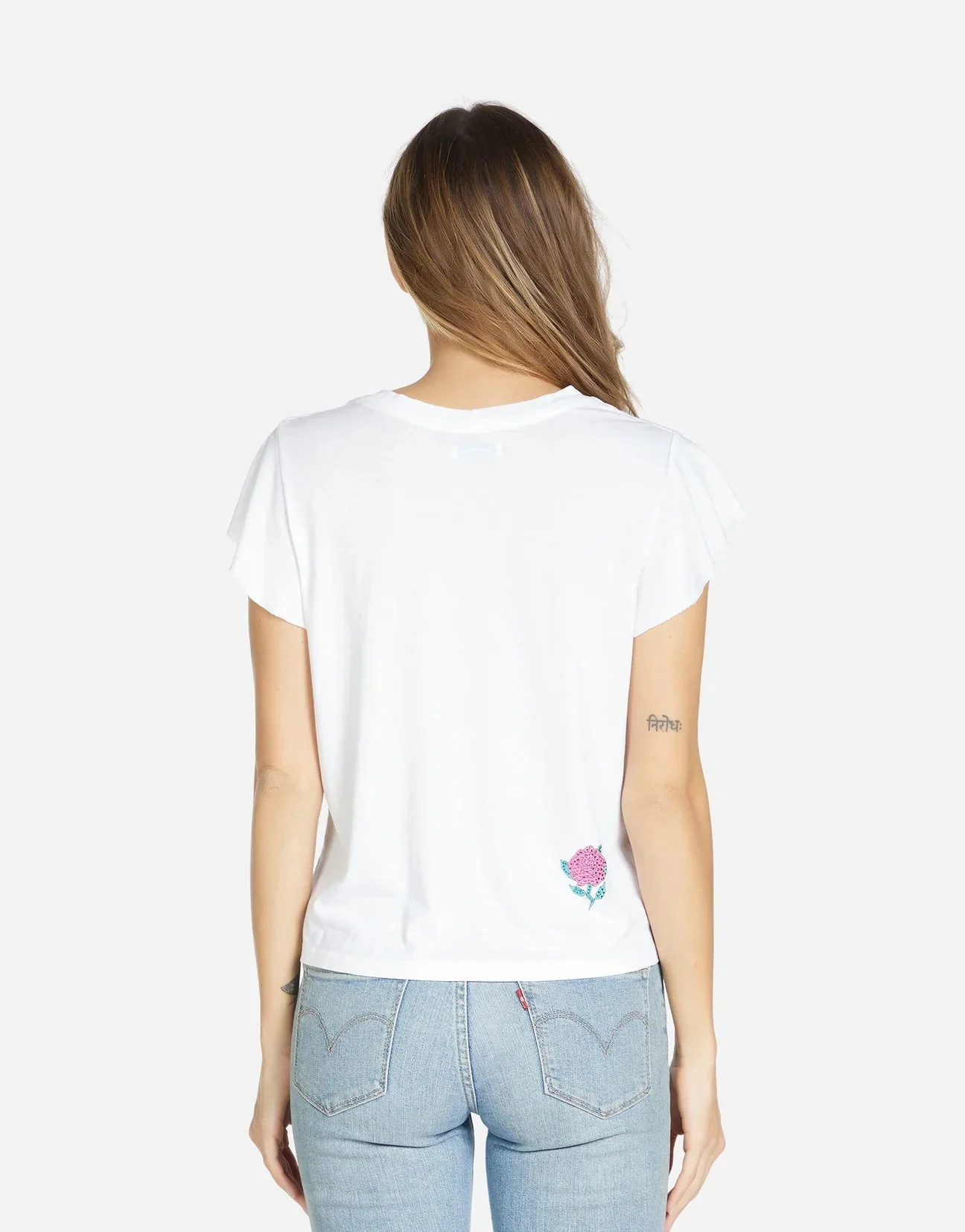 Lauren Moshi Estee Crystal Roses T-Shirt - Image 3