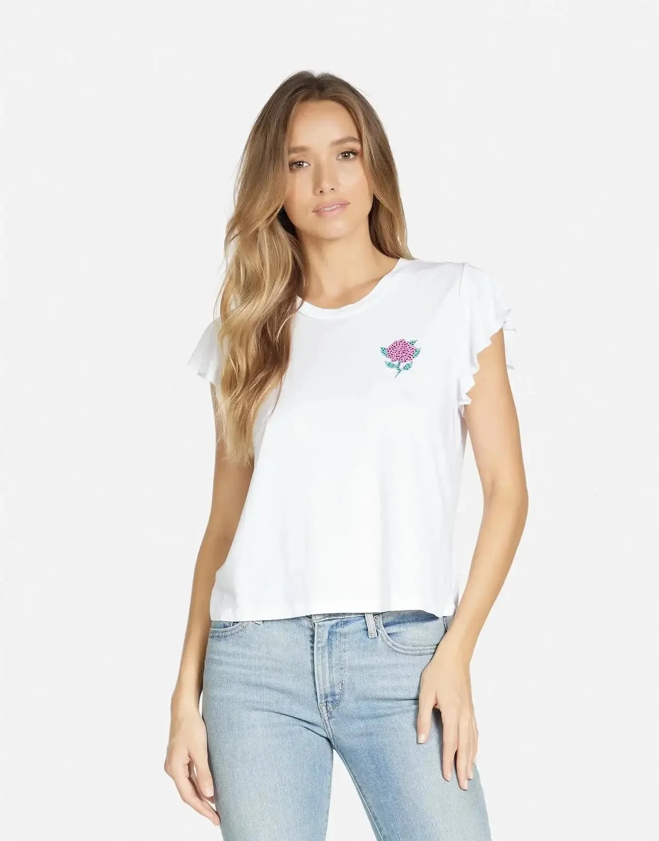 Lauren Moshi Estee Crystal Roses T-Shirt - Image 4