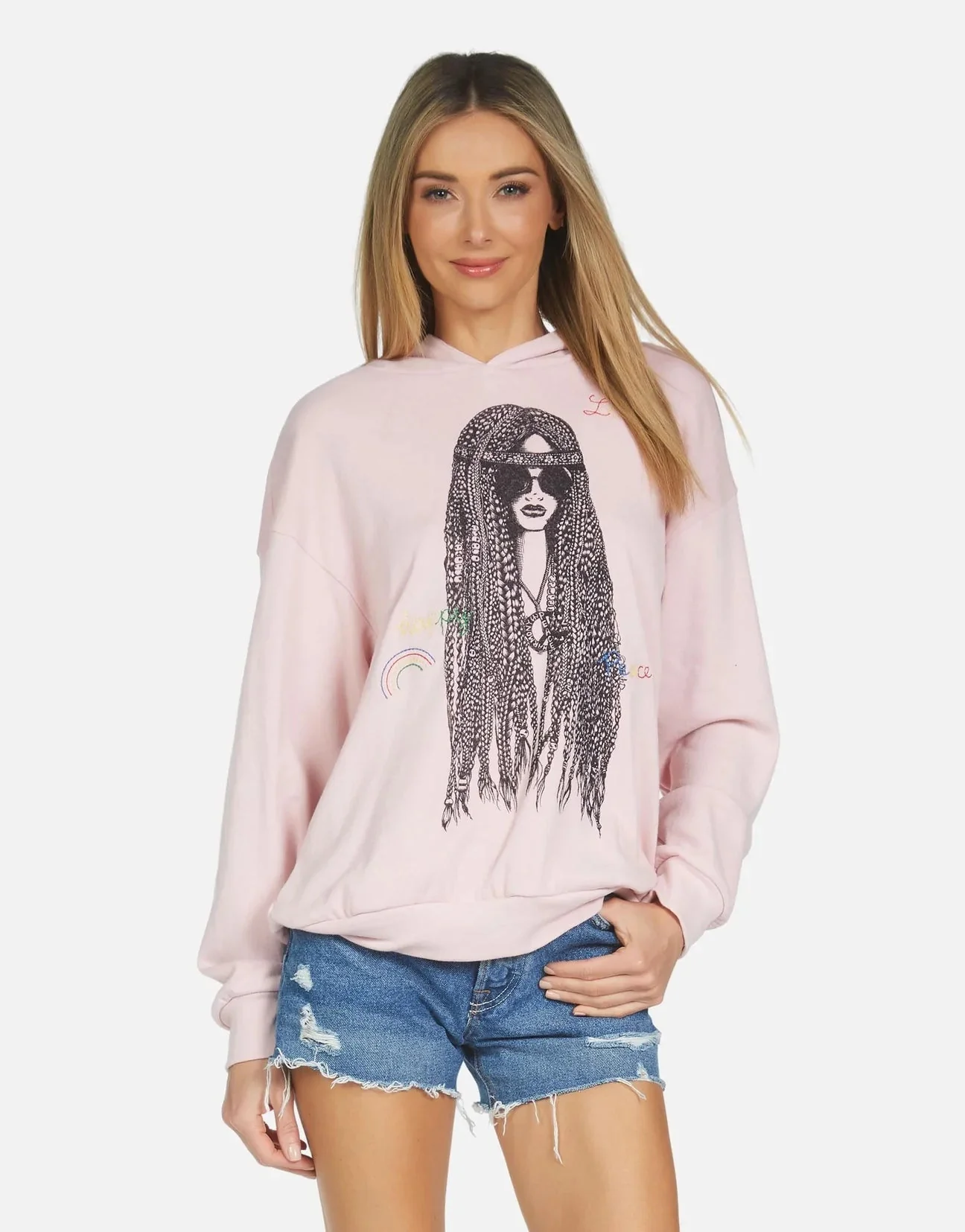 Lauren Moshi Harmony Hippie Girl Hooded Sweater - Image 3