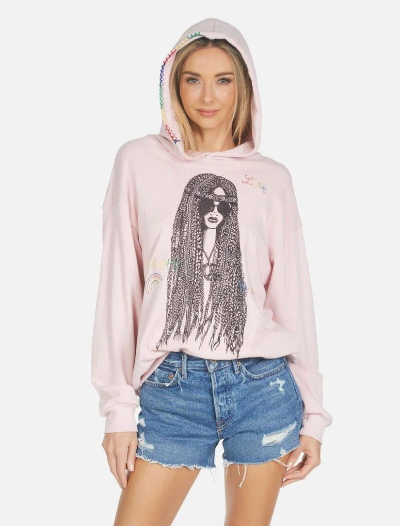 Lauren Moshi Harmony Hippie Girl Hooded Sweater - Image 4