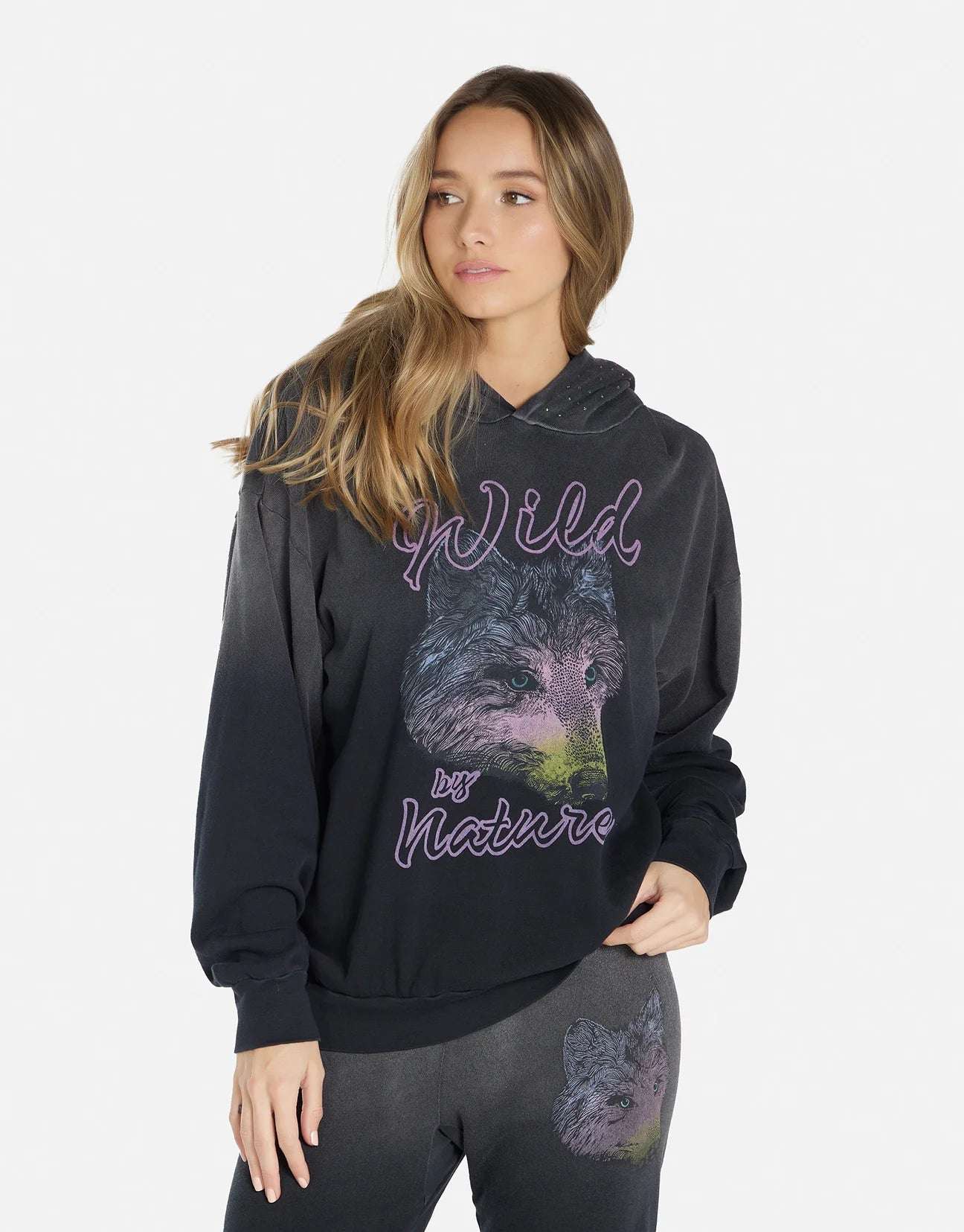 Lauren Moshi Harmony Wild Wolf Hooded Sweatshirt - Image 4