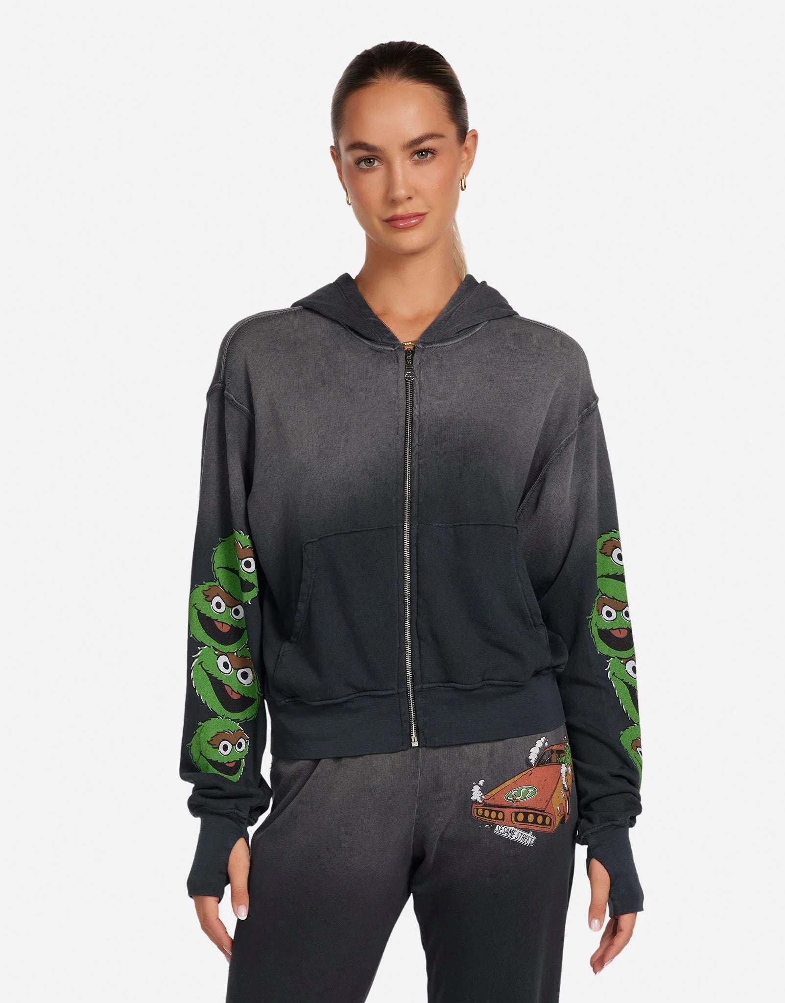 Lauren Moshi Hezly The Grouch Racing Zipper Hoodie - Image 4