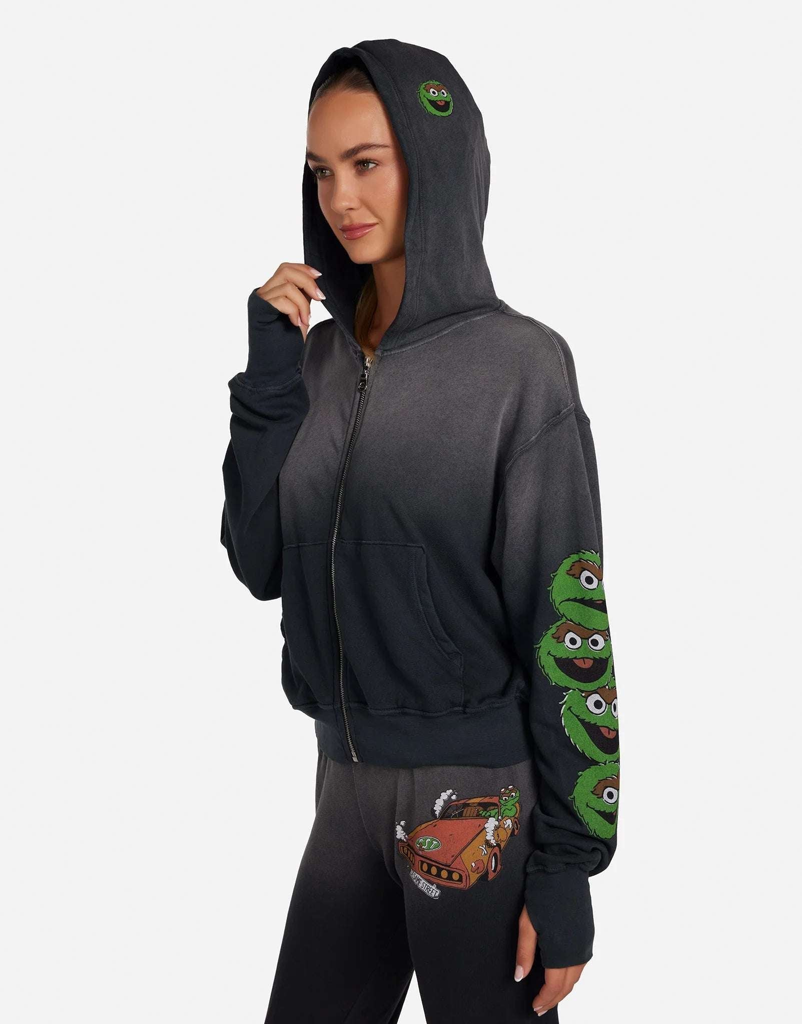 Lauren Moshi Hezly The Grouch Racing Zipper Hoodie - Image 7