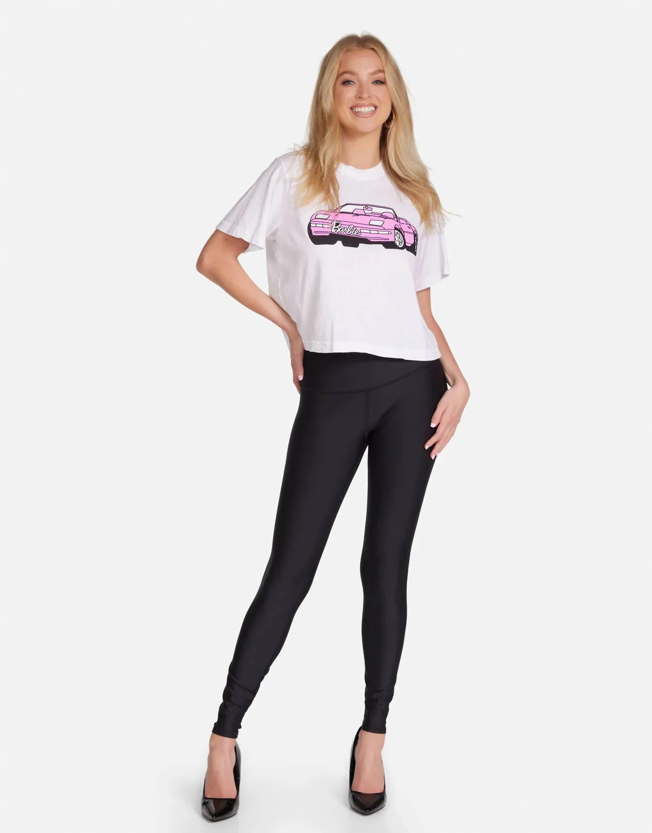Lauren Moshi Rue Barbie Convertible Crop T-Shirt - Image 10