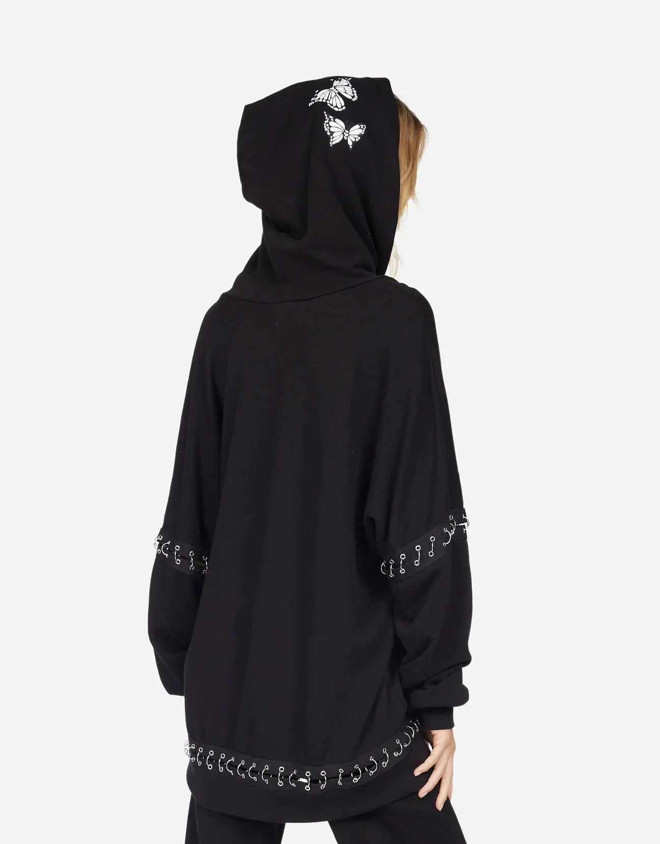 Lauren Moshi Samantha Butterfly Skull Burst Hoodie - Image 3