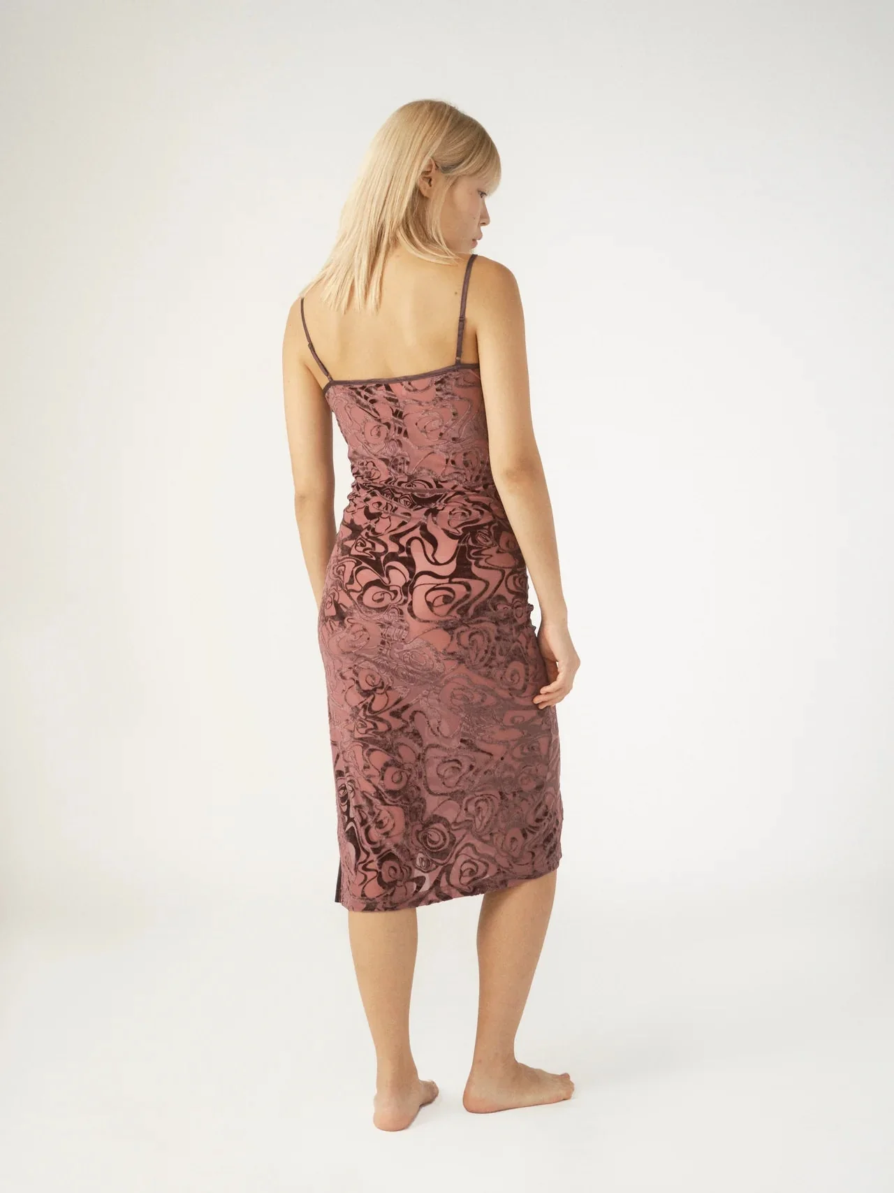 Pixie & Peach Devore Slip Dress - Image 3